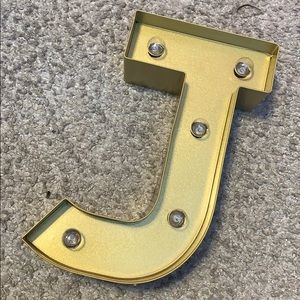 Letter J decor light